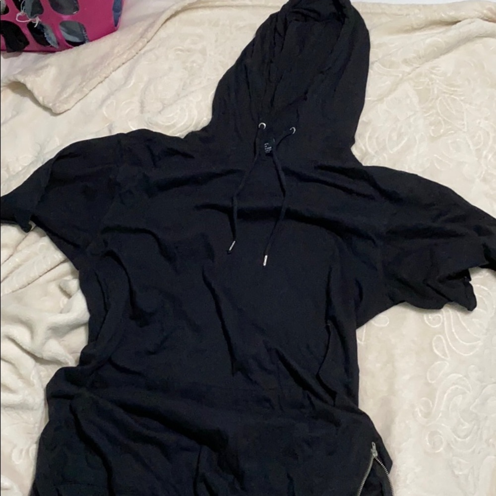 short sleeve t-shirt hoodie